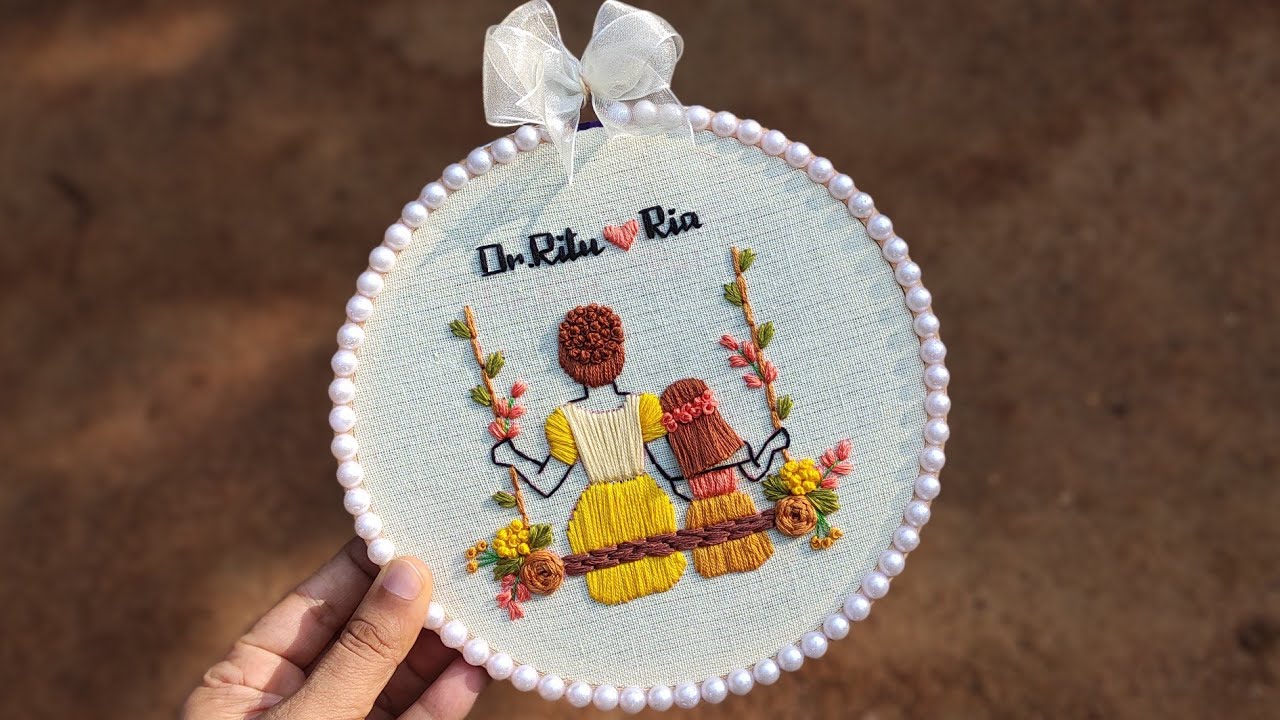Beautiful Embroidery Hoopart ️Mother-Daughter Embroidery Hoop with Free ...