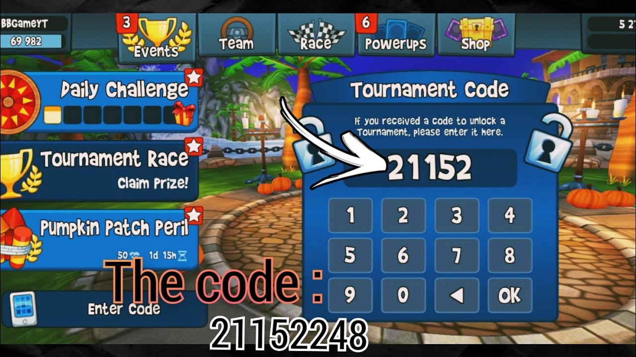 tournament code beach buggy racing 2 YouTube