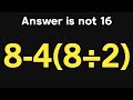 8-4(8÷2) = ❓ / Can you solve this simple math question / PEMDAS rules question