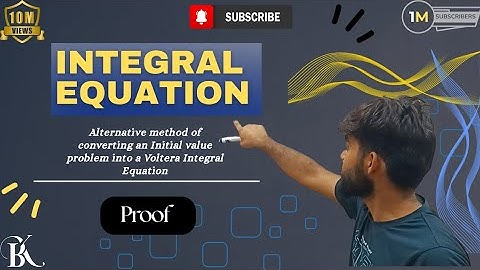 Alternative method of converting an Initial value problem into a Voltera Integral Equation 