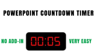 How to make a countdown timer in PowerPoint | No AddIn