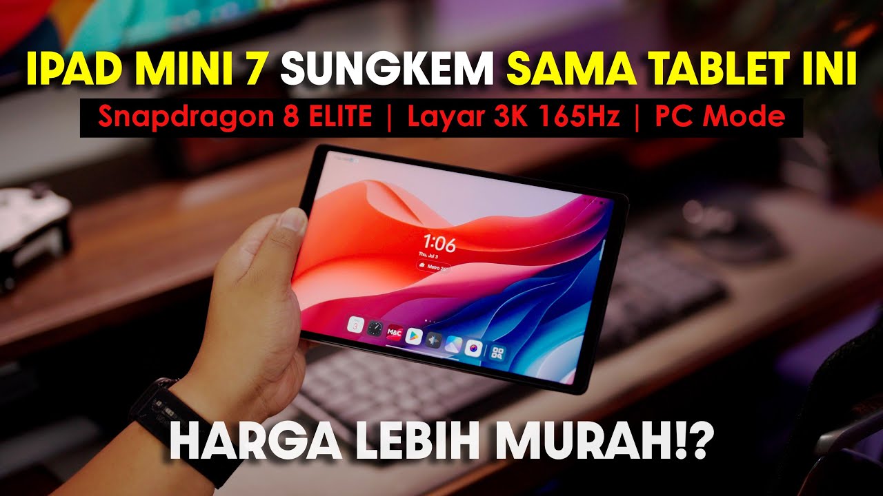 iPad Mini 7 Kalah TELAK‼️ini TABLET Android Mini Ter-KENCANG🌍  Snapdragon 8 Elite🔥Legion Y700 Gen 4