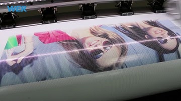 eco solvent printer review video 1.6m 5ft WER ES160 for printing one way vision