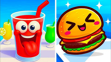 Food Run VS Juice Run All levels speedrun gameplay walkthrough Android ios Ep1 video Epic 2025 🆚🎮