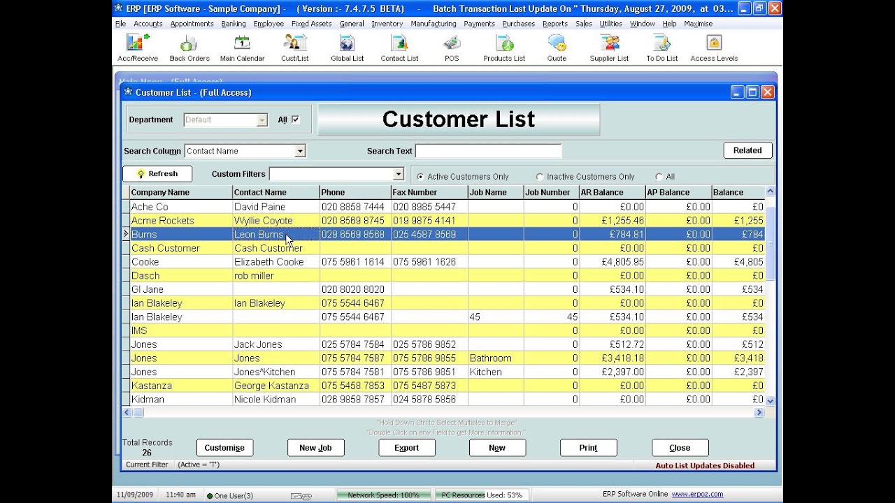Main Demo Trueerp Business Suite