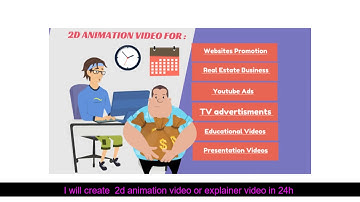 I will create  2d animation video or explainer video in 24h