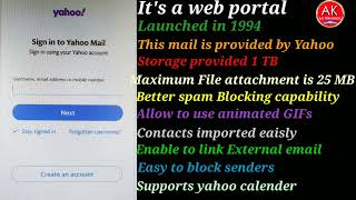 Yahoo Mail full detail II what is Yahool Mail II Is it better than gmail II How much free space prov