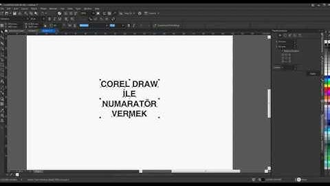 Corel Draw ile Otomatik Numara Verme