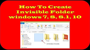 How To Create Invisible Folder windows 7, 8, 8.1, 10 ! IT Explanation