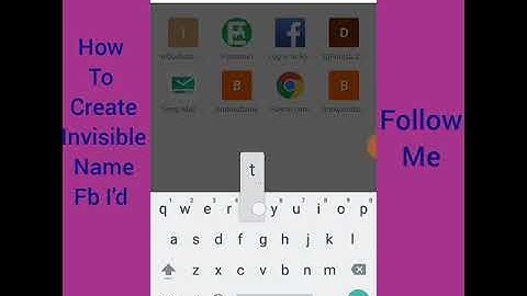 How to create invisible name/ ghost name Facebook I