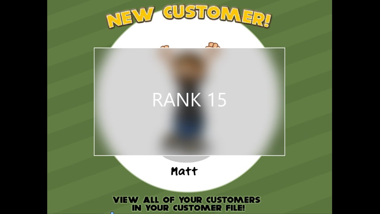 Papa's Burgeria: Unlocking Matt (Rank 15, Burger Stacker) Sushiria