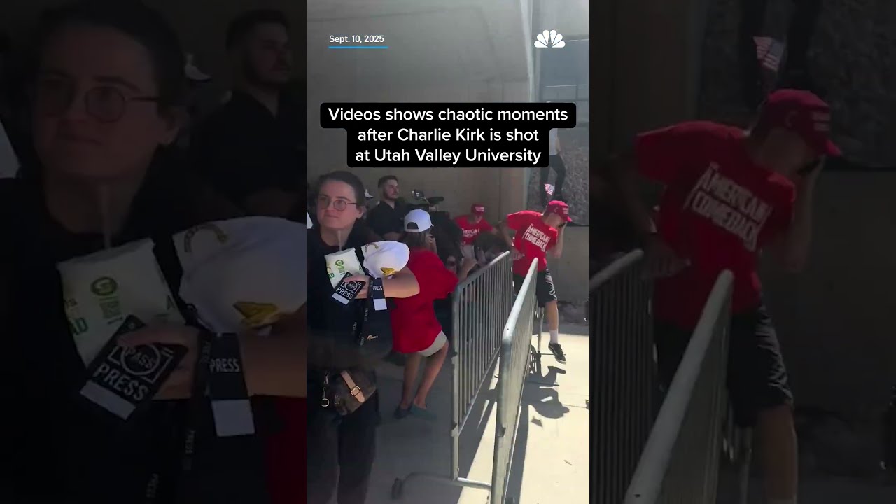 Videos Shows Chaotic Moments After Charlie Kirk Is Shot At Utah Valley University