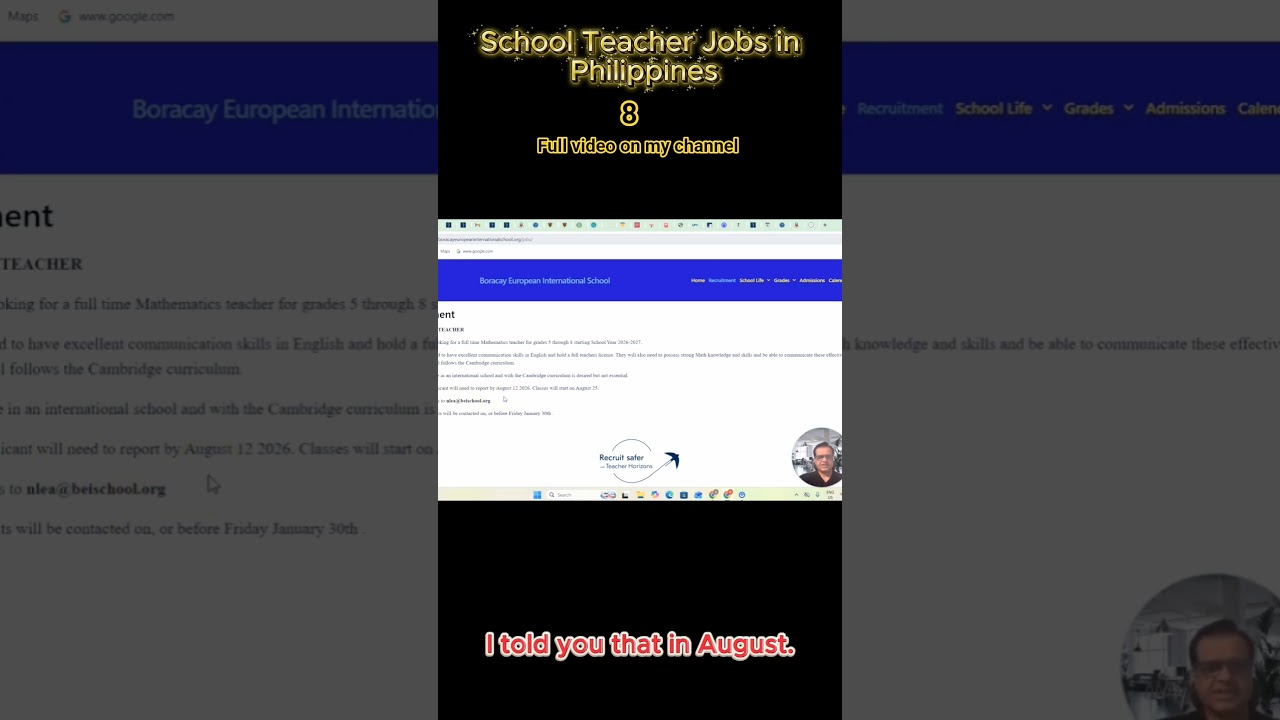 Don't miss Philippine international school job deadlines 