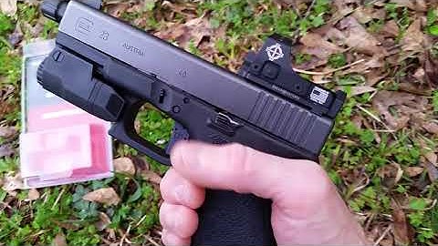 The Dueck Defense RBU, Red Dot Back Up Sight System with a Sightmark Mini Shot M Spec