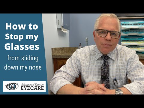 How to keep glasses from sliding down your nose