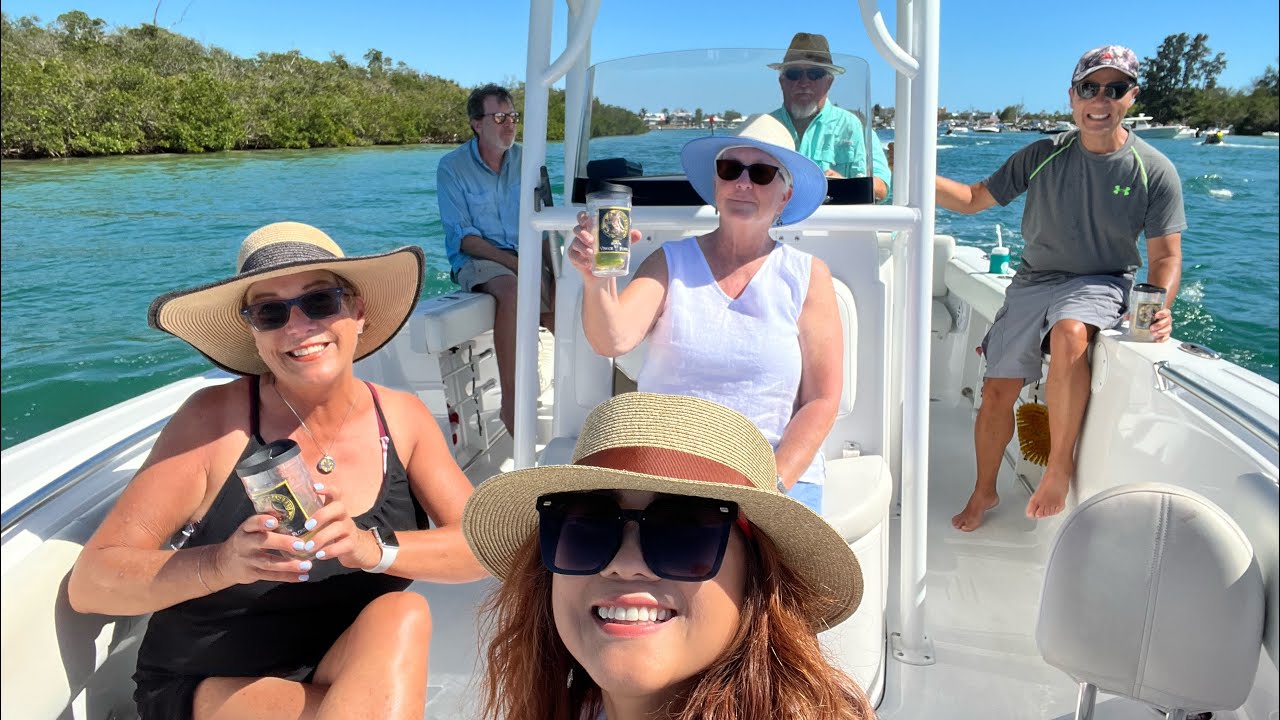 Saturday Boating Dona Bay Nokomis Casey Key Spanish Point The Point Restaurant- Sunset