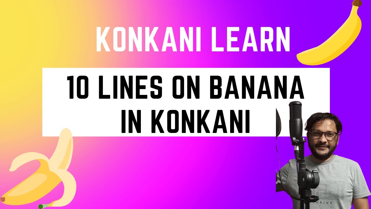 10 Lines on Banana in Konkani | 10 Linio Banana Folla Voir