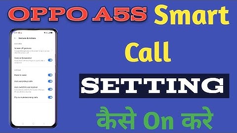 How To Oppo A5s Smart Call || Oppo A5s Smart Call Setting कैसे करे || By Technical Akhilesh