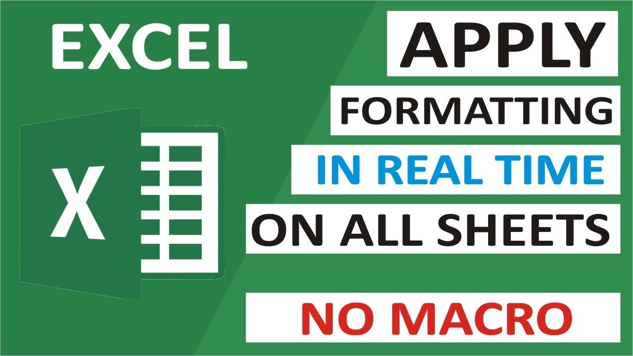 Apply format on all Excel sheet | Easy way to format on all Excel sheet ...