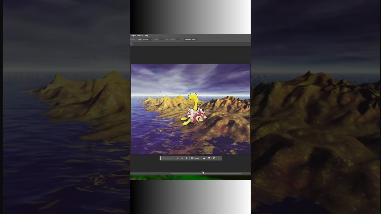 Extending Pokemon Card Art with Photoshop AI - SHUCKLE