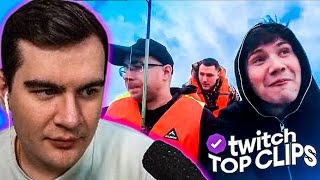 БРАТИШКИН СМОТРИТ ТОП КЛИПЫ С TWITCH | ЭКСТРЕМАЛЬНАЯ РЫБАЛКА С ЛИКСОМ. ТК КЛИПС