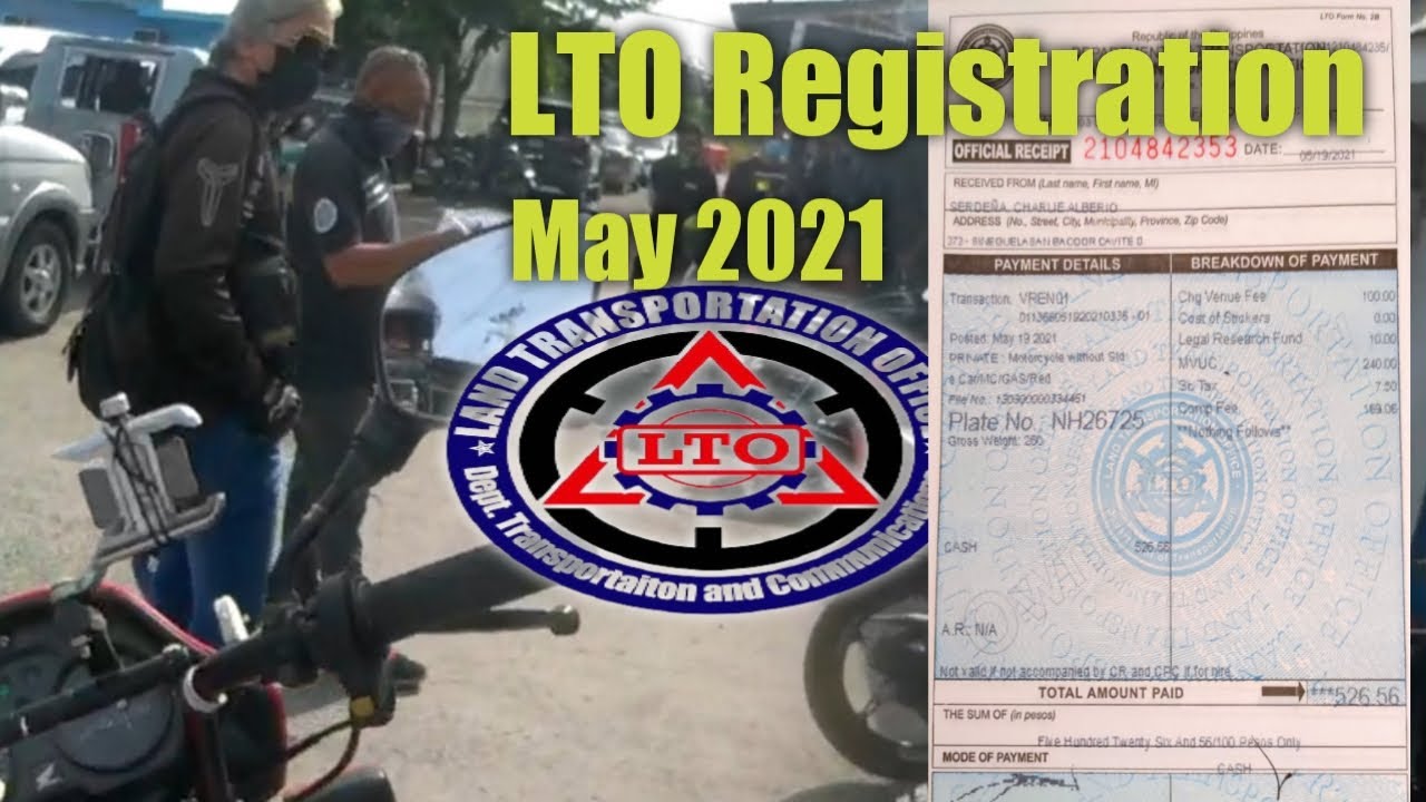 Renewal Of Motorcycle Registration Lto 2021 Fee Structure Reviewmotors.co