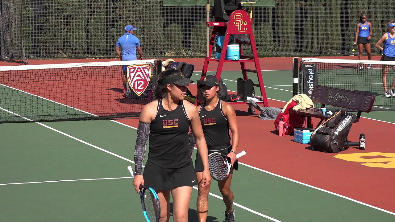 02 28 2020 Kulikov/Cayetano (USC) Vs #1 Bolton/Hart (UCLA) #1 women's tennis doubles