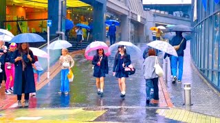 Shibuya Tokyo right now is raining