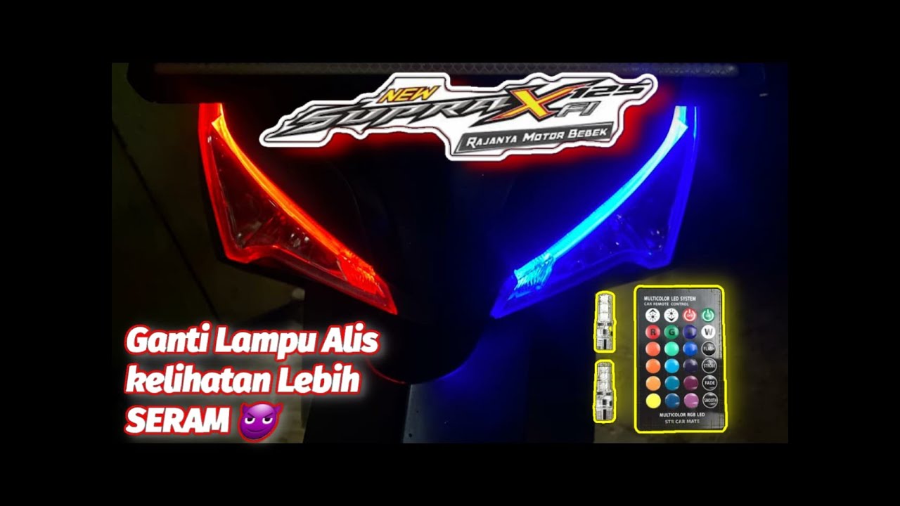 Cara mengganti Lampu senja atau lampu kota | | motor Supra X 125 fi dengan lampu LED
