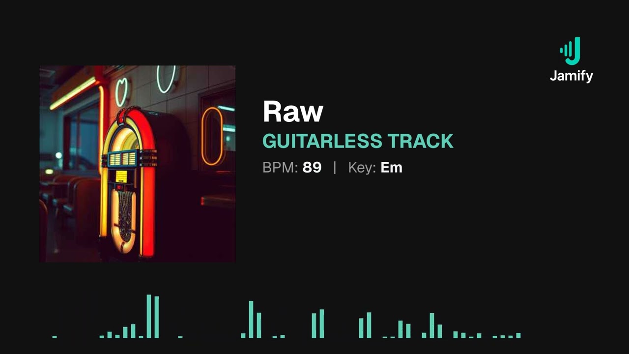 Raw - Energic Blues Guitarless Backing Track in Em