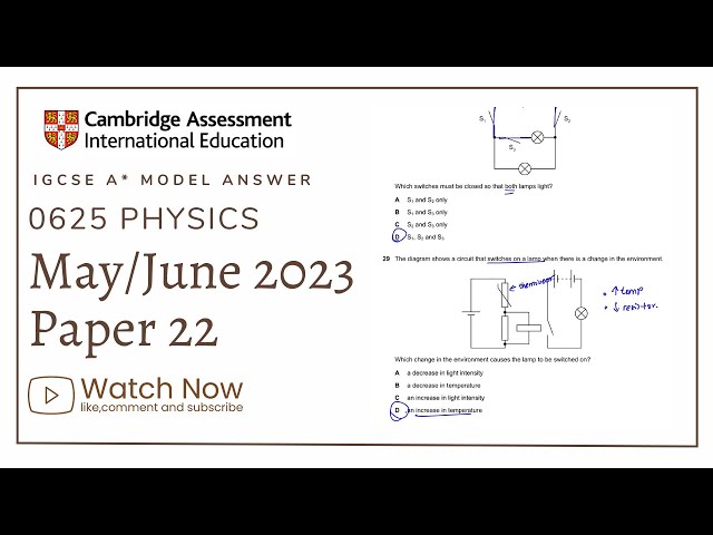 IGCSE Physics Paper 22 - May/June 2023 - 0625/22/M/J/23 SOLVED class=