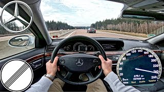 Mercedes Benz S320 CDI 235 HP | Top Speed German Autobahn | 0-100 km/h & 100-200km/h