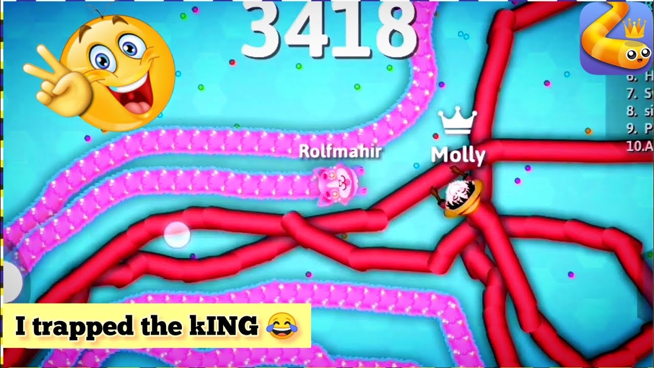 [ Snake.io] I Trapped The KING 😂, Epic Snake io gameplay
