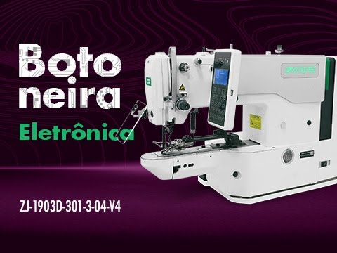 Prega botões de diferentes formatos com até 30mm e com diferentes padrões de costuras: Paralelas, em 