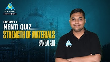 Giveaway Menti Quiz | Strength of Materials | Ramanand Bansal Sir