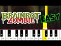 BRAINROT ZOMBIE Winner EASY PIANO TUTORIAL