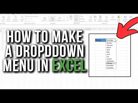 How To Create A Drop Down List In Excel - YouTube