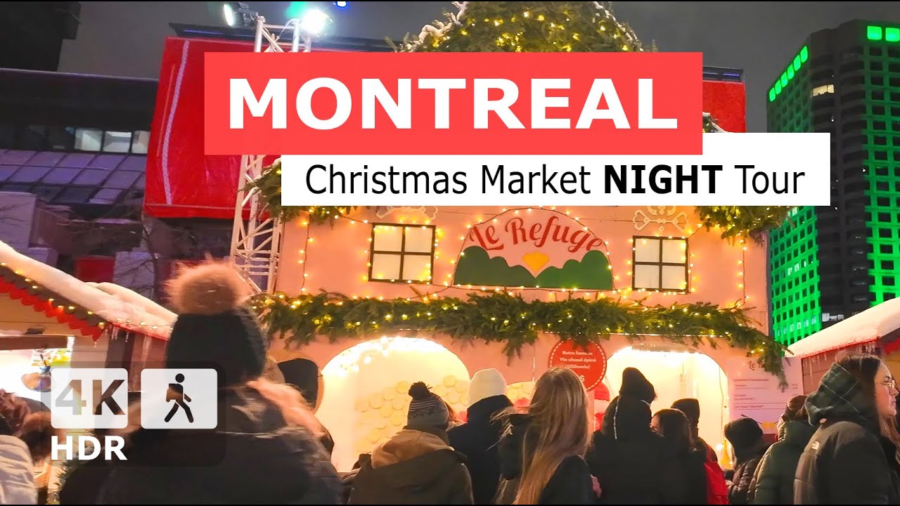 [ 4K ] Magical Night at Montreal Christmas Market 2025 🇨🇦 🎅🎁 Walking Tour