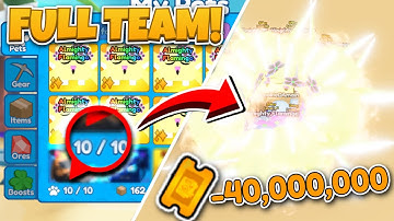 😱I Spent $40,000,000 For A FULL Team Of SHINY Almighty Flamingos! (Roblox Mining Simulator 2)