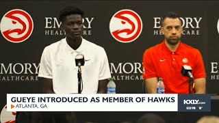 Former WSU Cougar Mouhamed Gueye introduced as member of Atlanta Hawks
