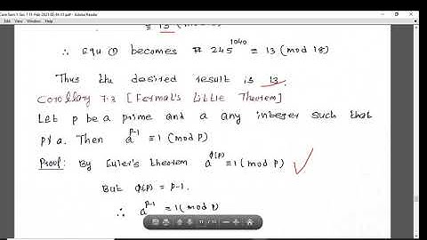 Calicut University - Sem 1 - Core Mathematics - Congruence - Part 18.