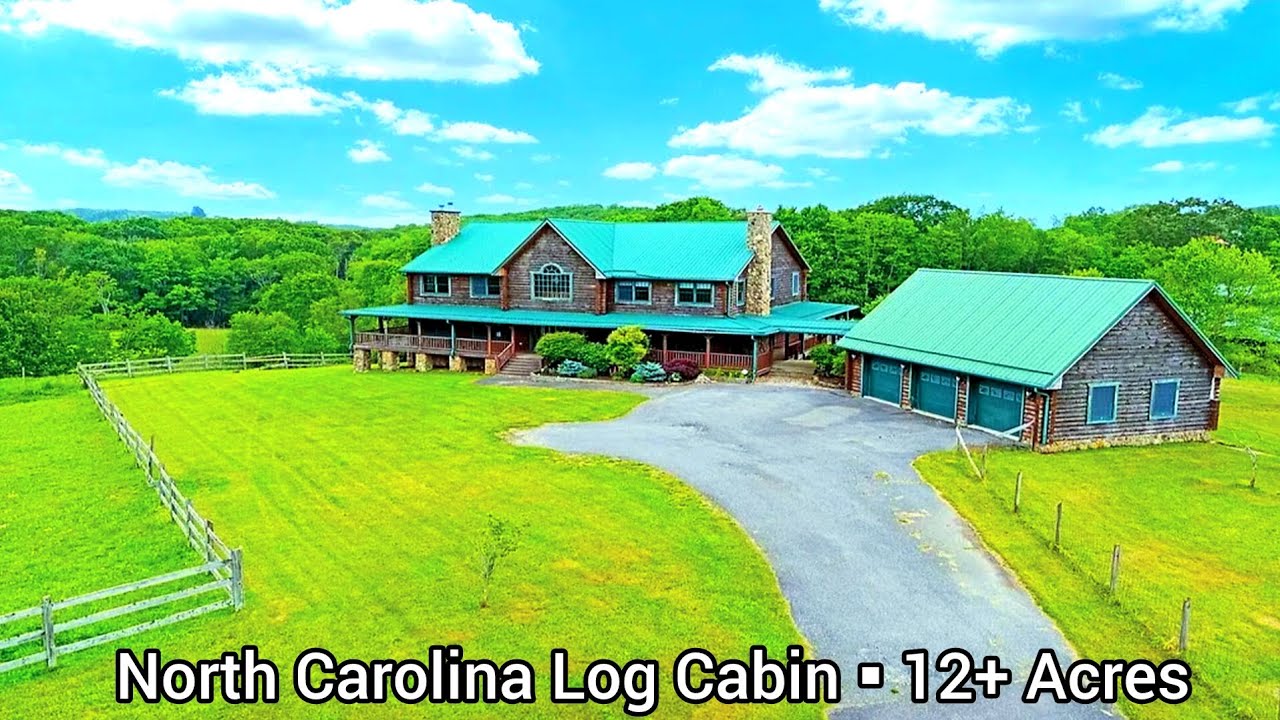 North Carolina Log Cabins For Sale | 12+Acres | North Carolina Farmhouse | Passive Rental Income