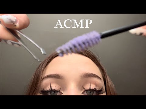 видео: АСМР коррекция бровей, близкий шепот