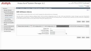 Configuring Avaya Aura System Manager Software Library for Avaya B5800 Branch Gateway