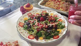 Ensalada con vinagreta de fresas de güela Pepi