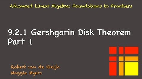 9.2.1 Gershgorin Disk Theorem, Part 1