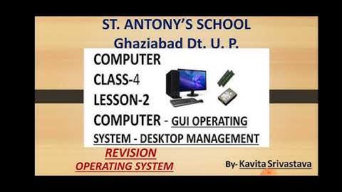 Computer class 4 ch-2 GUI operating system- Desktop Management