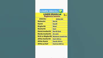Swahili To English Lessons Swahili English Englishlanguage Spokenenglish 