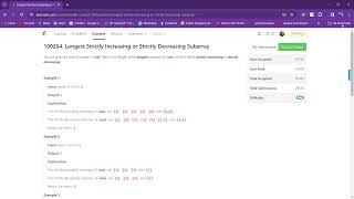 100264 Longest Strictly Increasing or Strictly Decreasing Subarray LeetCode Weekly Contest 392 Java