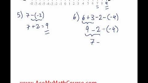 Basic Algebra Review - Adding & Subtracting Integers #6